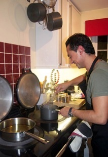 Theo Michaels cooking at Private Dining Event